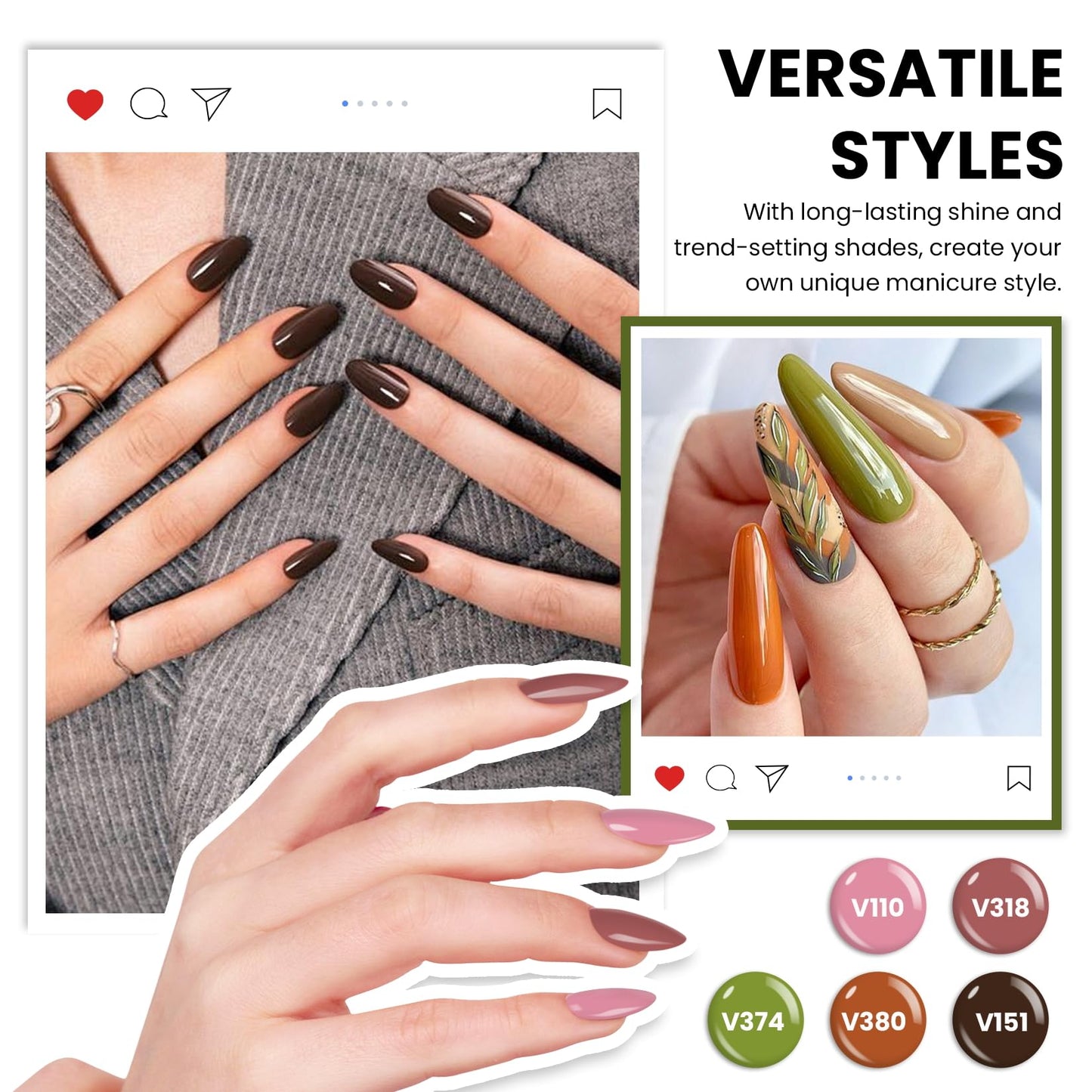 VANREESA Gel Nail Polish Kit with U V Light 53 Pcs Gel Polish Nail Set 36 Popular Colors Nail Polish Set with Base and 4 Effects Top Coat Beauty and Personal Care VANREESA