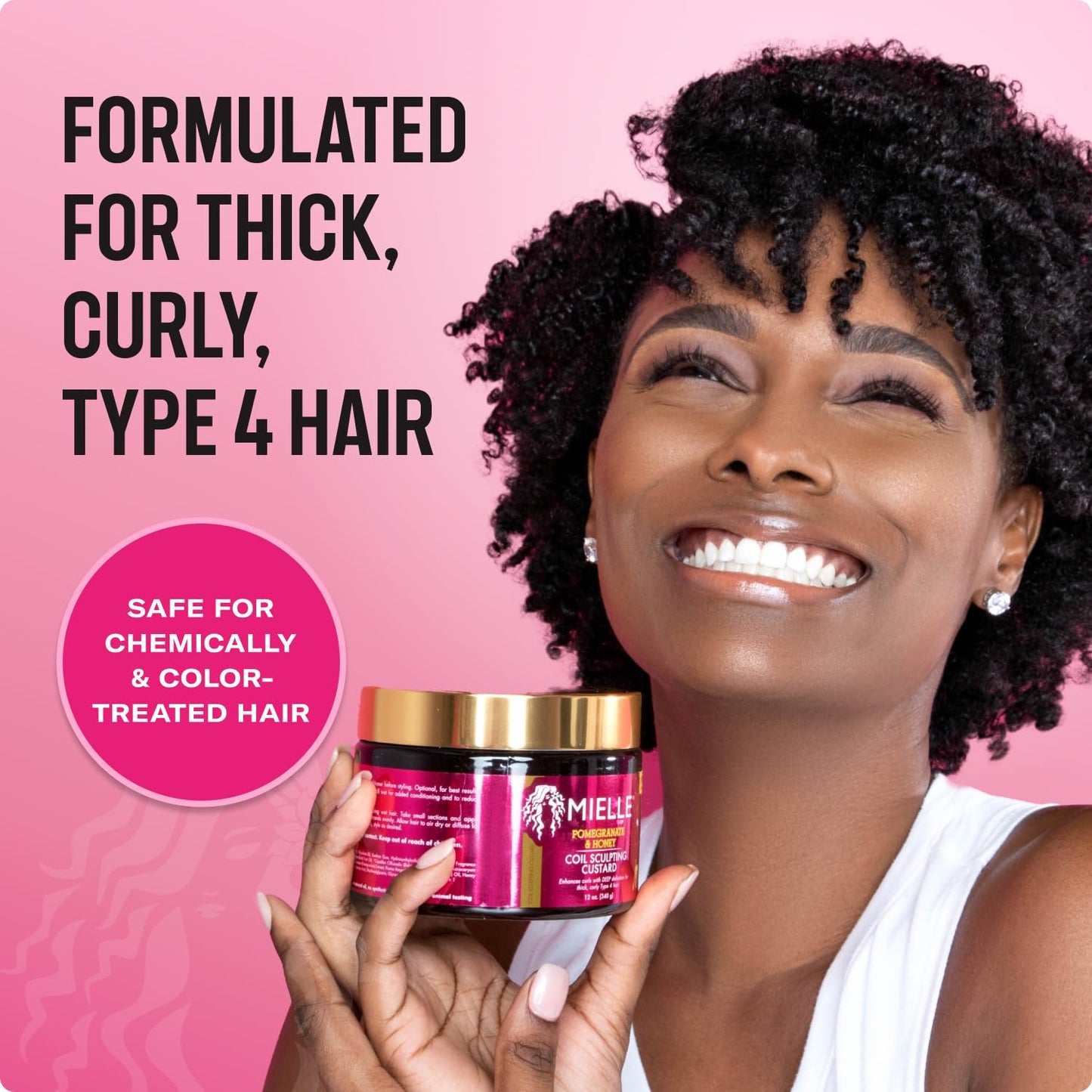 Mielle Organics Pomegranate & Honey Curl Cream - Coil & Curl Defining Hair Cream for Type 4 Hair - Hydrates, Controls Frizz, Conditions & Adds Shine Beauty & Personal Care Mielle Organics