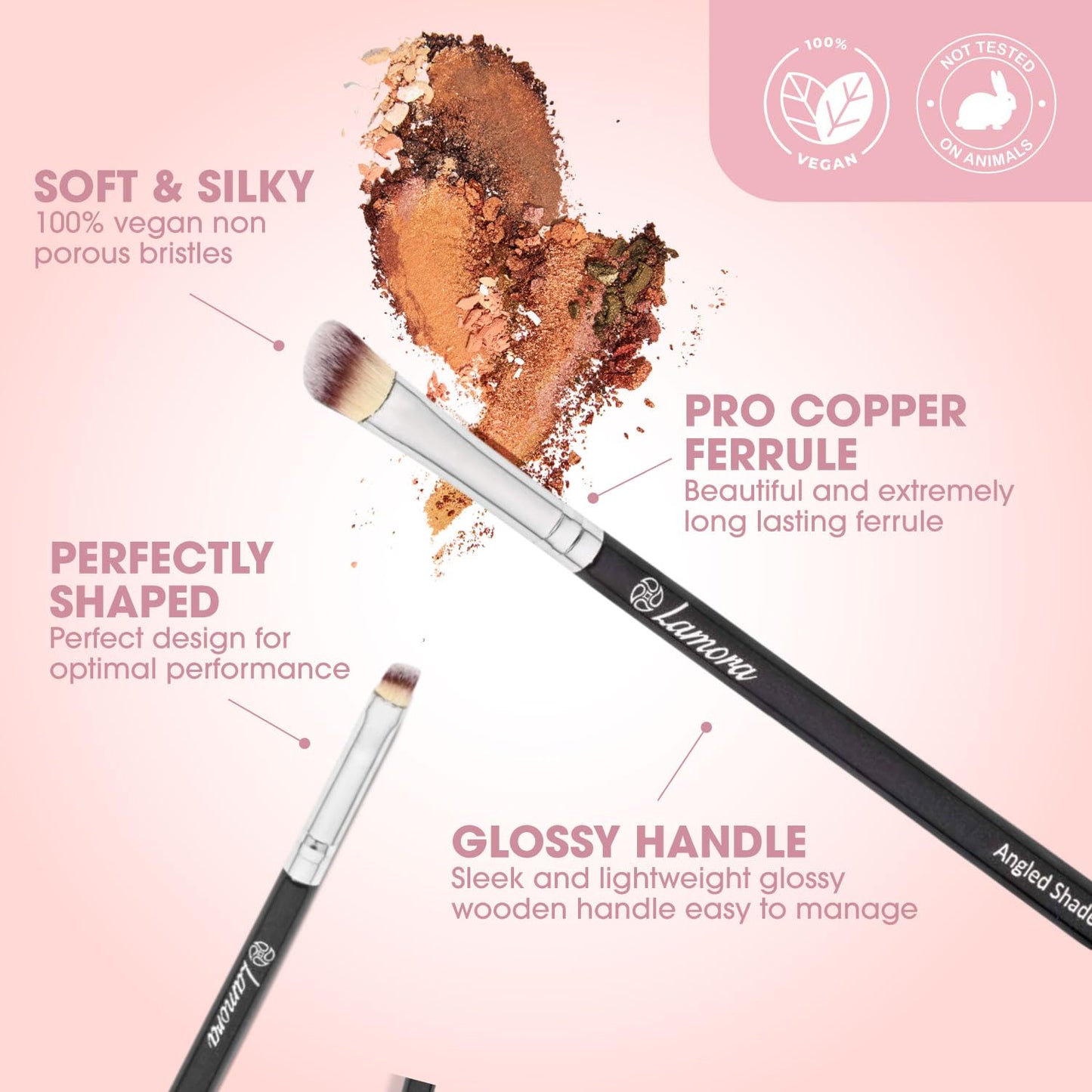 Eye Makeup Brushes Eyeshadow Brush Set - 7pcs Soft Synthetic Brush Kit - For Blending Eyeshadow, Eyeliner, Crease, Eyebrow - Long Lasting, Apply
