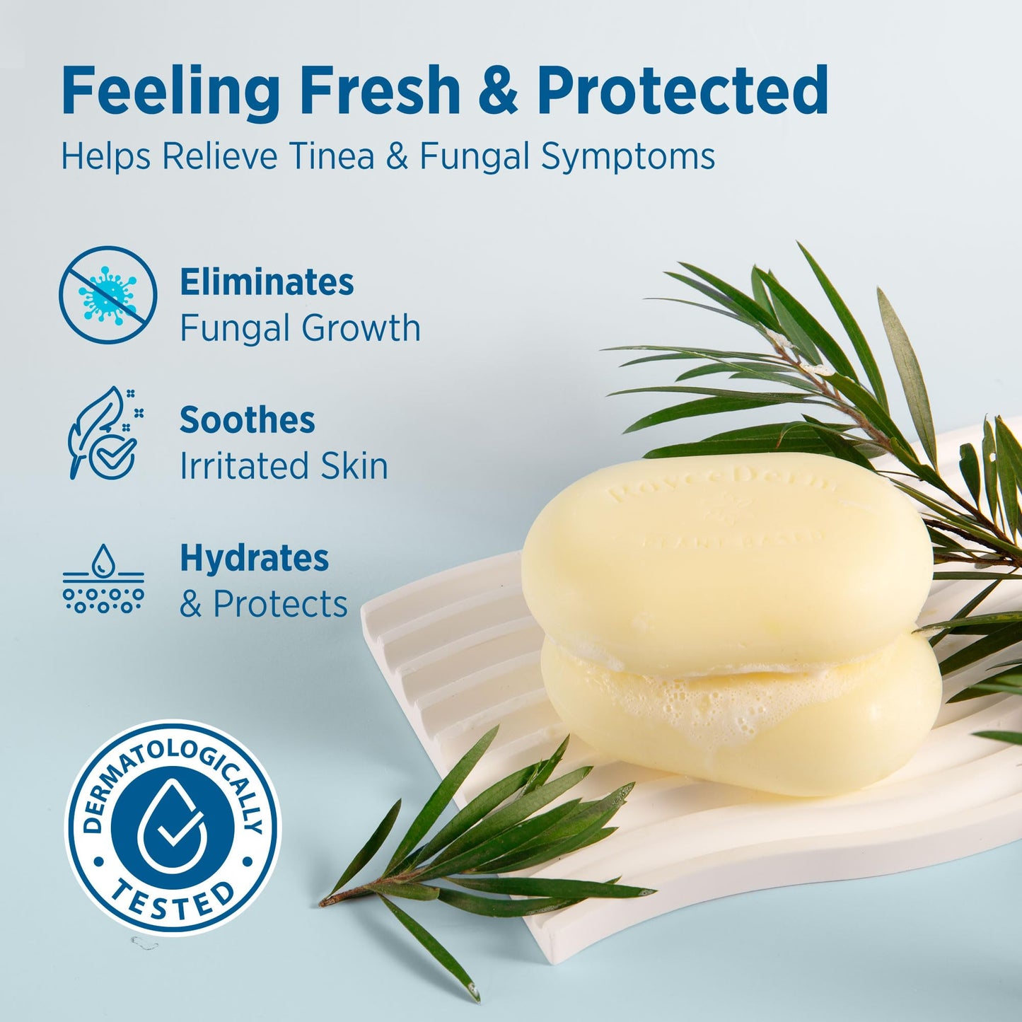 Roycederm Tinea Versicolor Relief Soap: Tea Tree Oil & Sulfur Cleansing Bar, Soothes Irritation, Hydrates & Supports Skin Health Beauty & Personal Care Roycederm