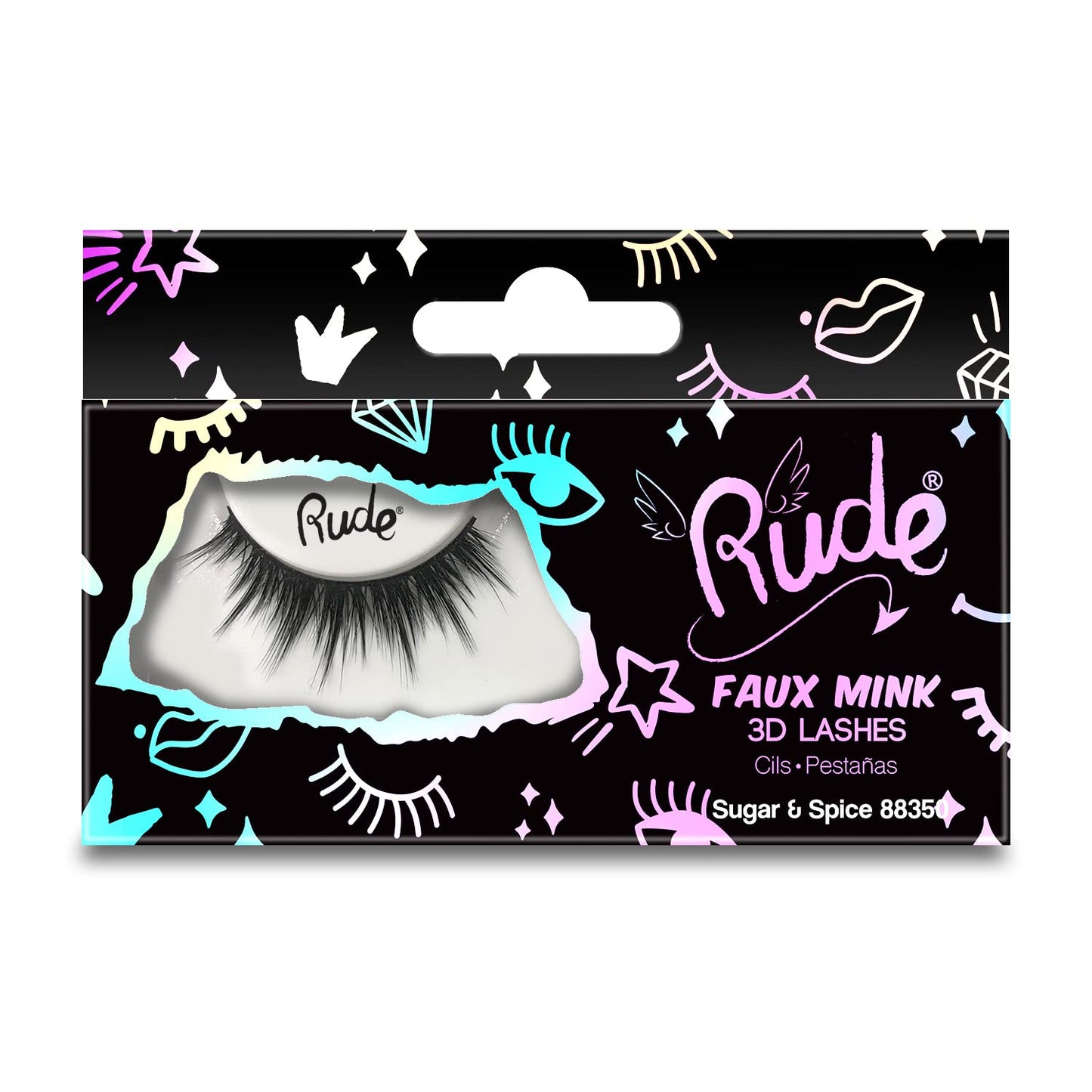 Rude Cosmetics Essential Faux Mink 3D Lashes - Sugar and Spice Pair Women 1 Pc