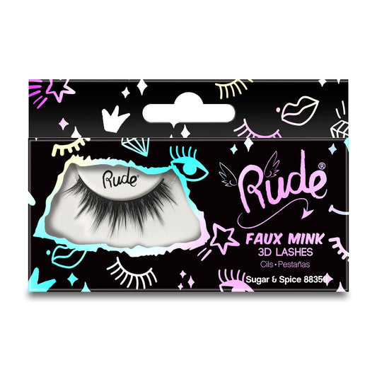 Rude Cosmetics Essential Faux Mink 3D Lashes - Sugar and Spice Pair Women 1 Pc