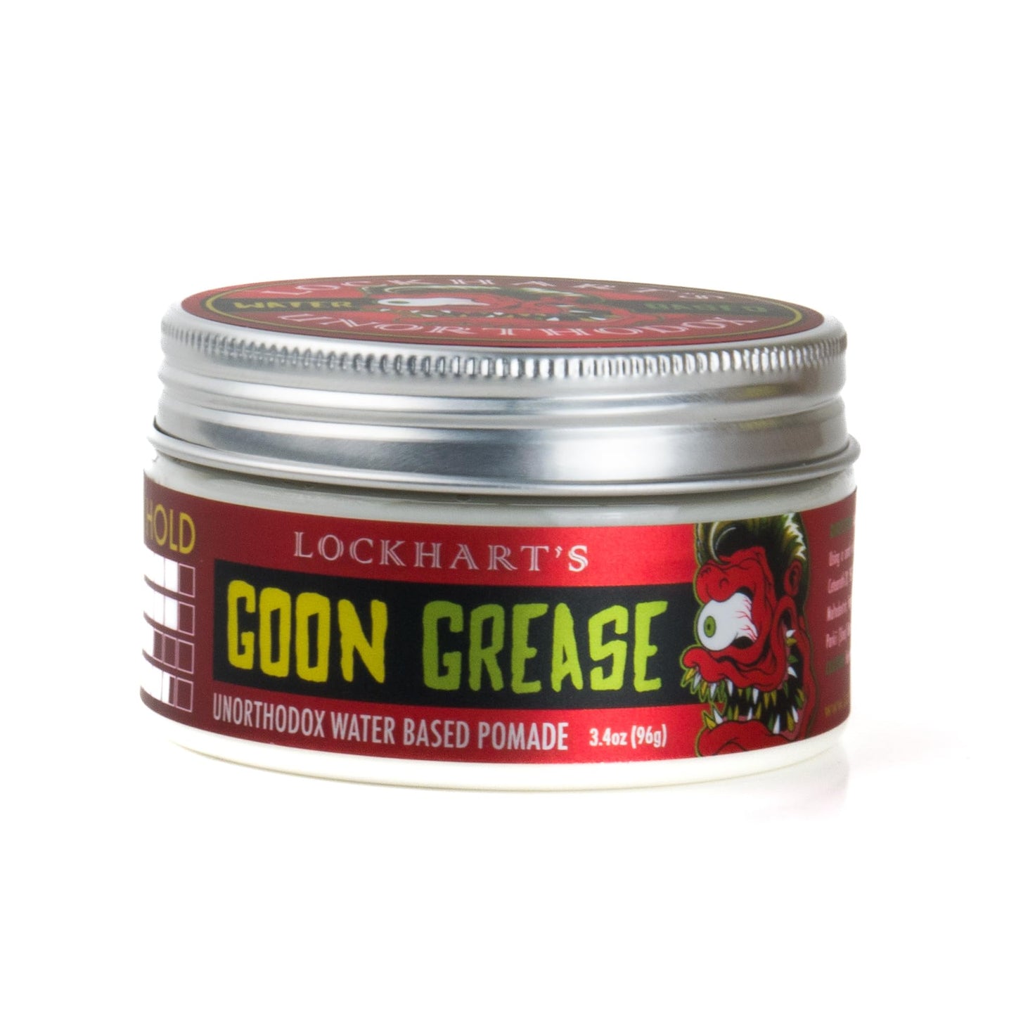 Lockhart’s Unorthodox Water-Based Goon Grease - Handcrafted Water-Based Pomade for Men - Strong Hold, Medium Shine - Easy Wash Out - Spicy Goon Scent