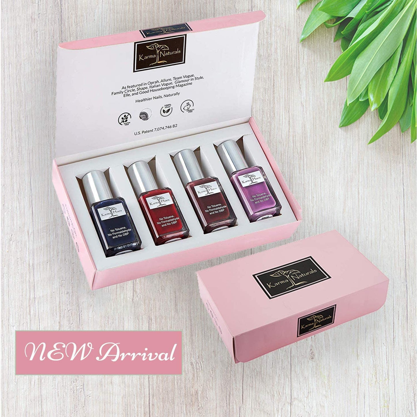 karma organic Beautiful Natural Nail Polish Set- Non-Toxic Nail Art, Vegan and Cruelty-Free Nail Paint Beauty & Personal Care karma organic