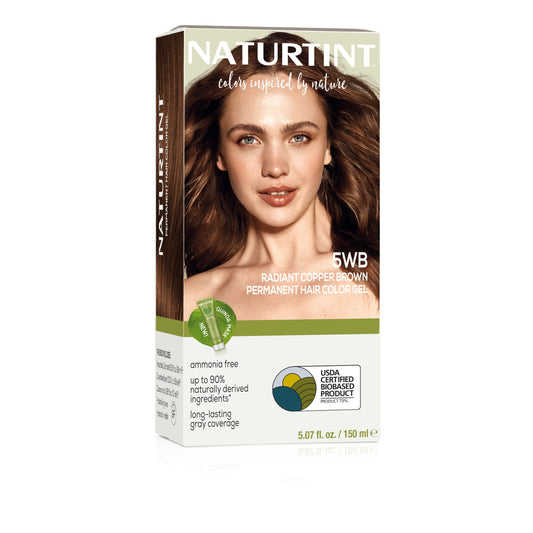 Naturtint 5WB Radiant Copper Brown Permanent Hair Color (Pack of 1), Ammonia Free, Vegan, Cruelty Free, up to 100% Gray Coverage, Long Lasting Results