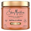 SheaMoisture Define & Shine Styling Gel + Flaxseed Coconut&Hibiscus Hydrates,Holds Your Style All Day Infused With Glycerin,Coconut Oil an