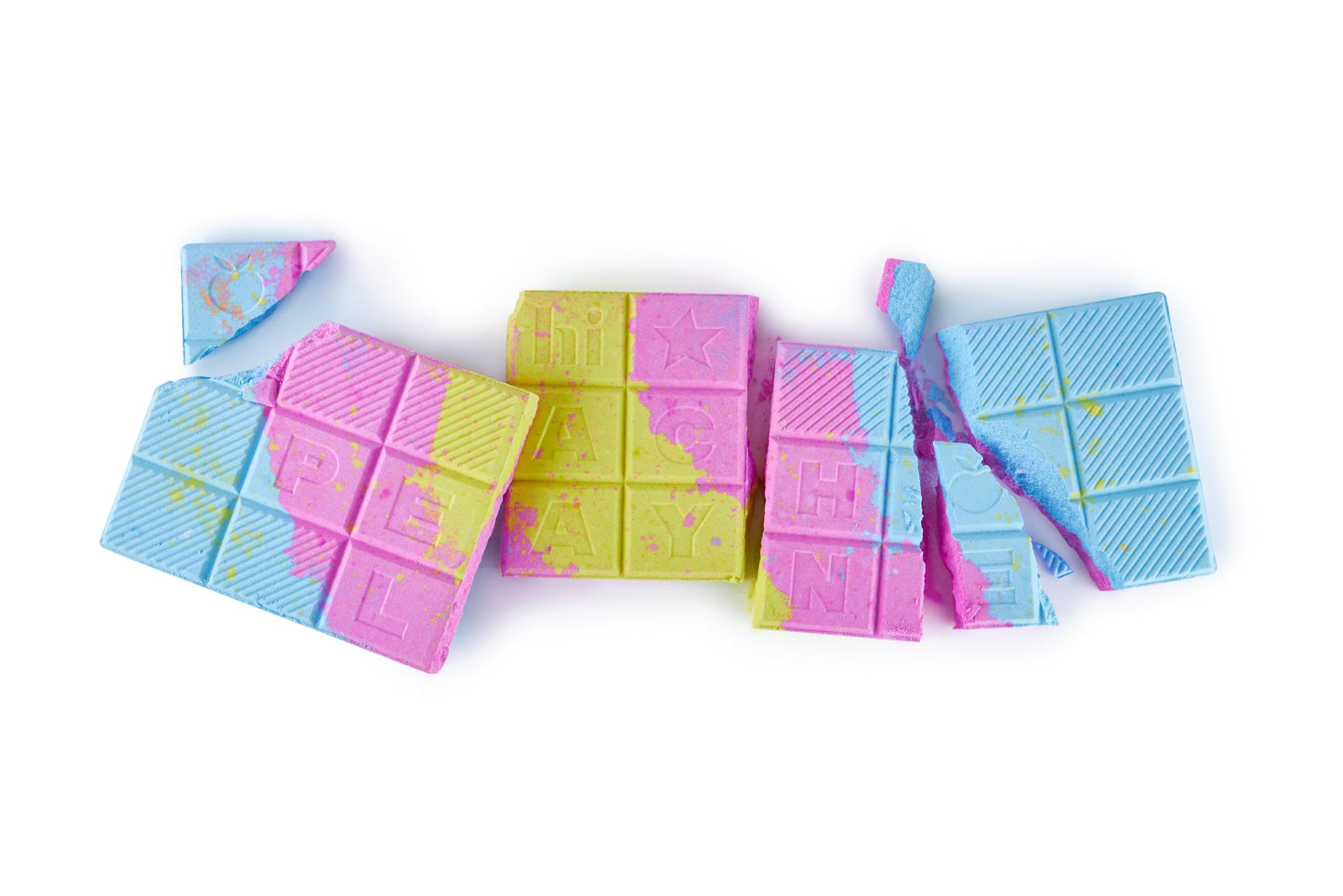 Hi Peach Layne World's Largest Bath Bomb Bar, 3.57 lb, Blue, Yellow, Pink
