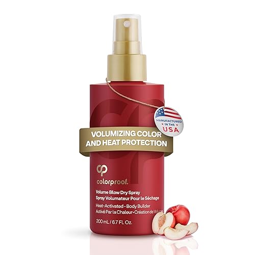 Colorproof Volume Blow Dry Spray Primer 6.7 Fl. Oz. Volumizing Heat Protection Spray for Hair, White Nectarine Scent