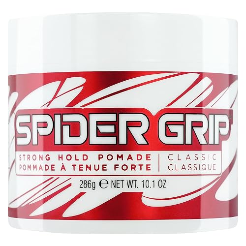 Style Factor Spider Grip Strong Hold Pomade for Men and Women - Castor Oil for High Shine and Long-Lasting Control for Braids, Locs, Twists