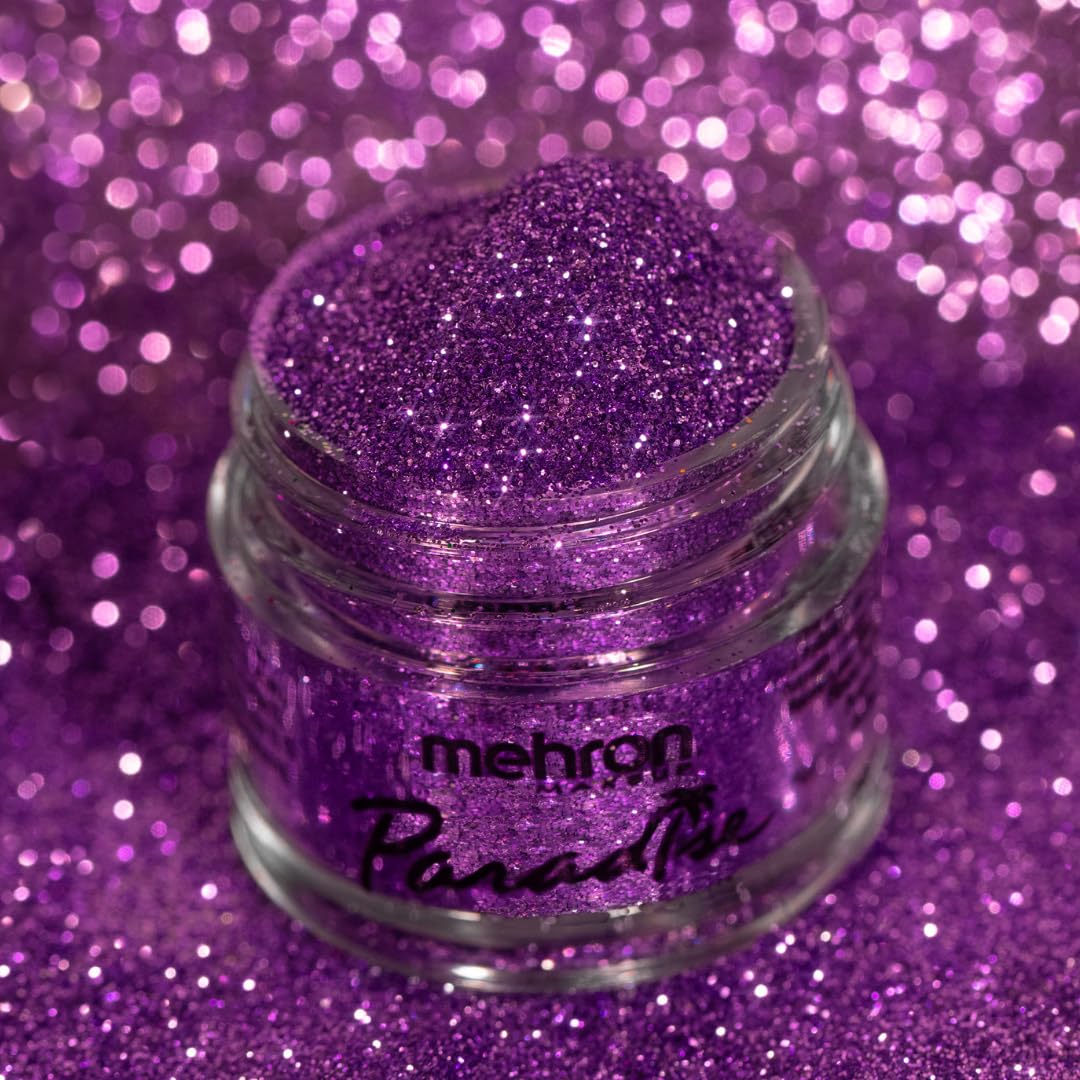Mehron Makeup Paradise Glitter FX | Professional Cosmetic for Makeup & Art | Vibrant & Shimmering Loose Glitter .25 oz (7 g) (Fuchsia)