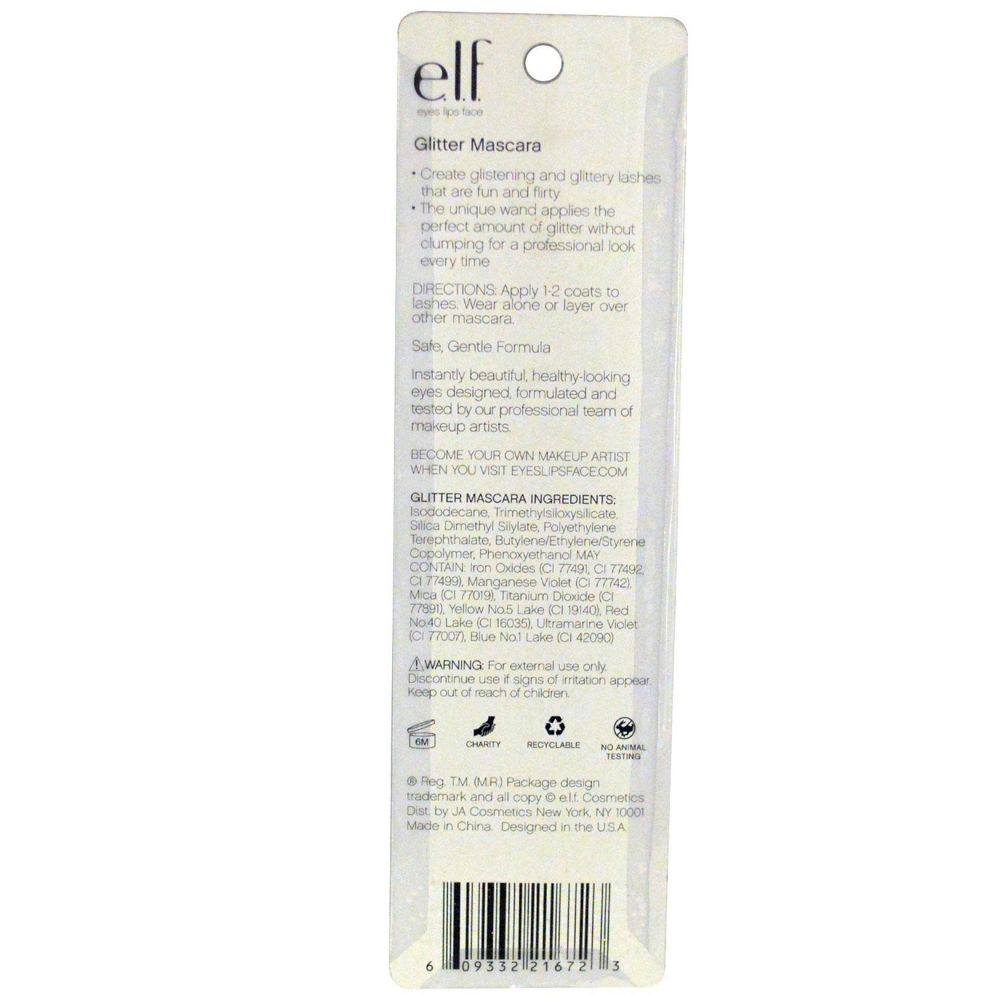 e.l.f. Glitter Mascara, Gold, 0.145 Fluid Ounce