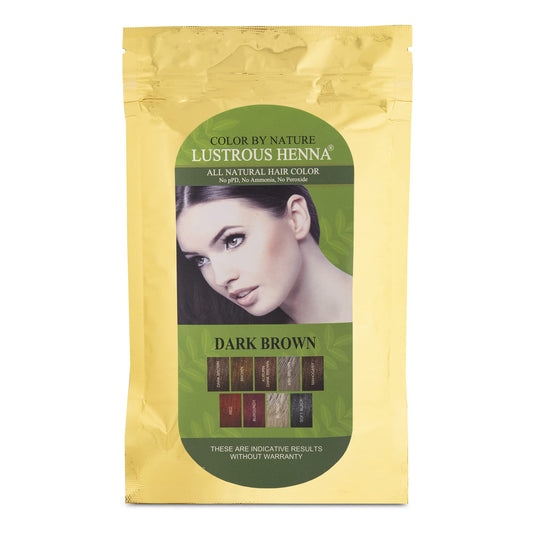 Dark Brown Color by Nature Lustrous Henna 100 grams