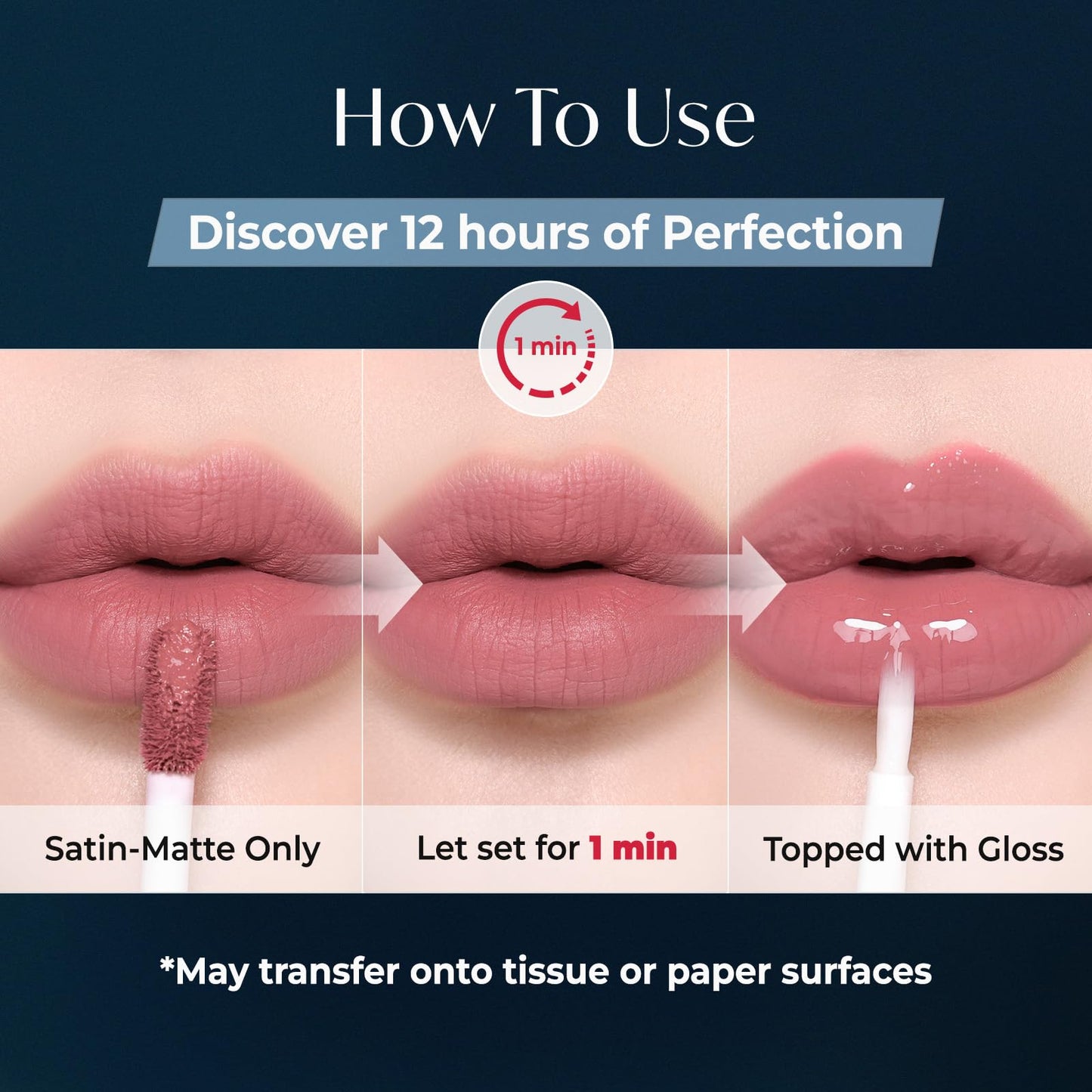 Laka Perfect Twin Lip - Dual-Ended Matte Liquid Lipstick & Clear Gloss | Transfer Proof Color | High Pigmented Lightweight Non-Sticky | Korean Makeup Beauty and Personal Care Laka