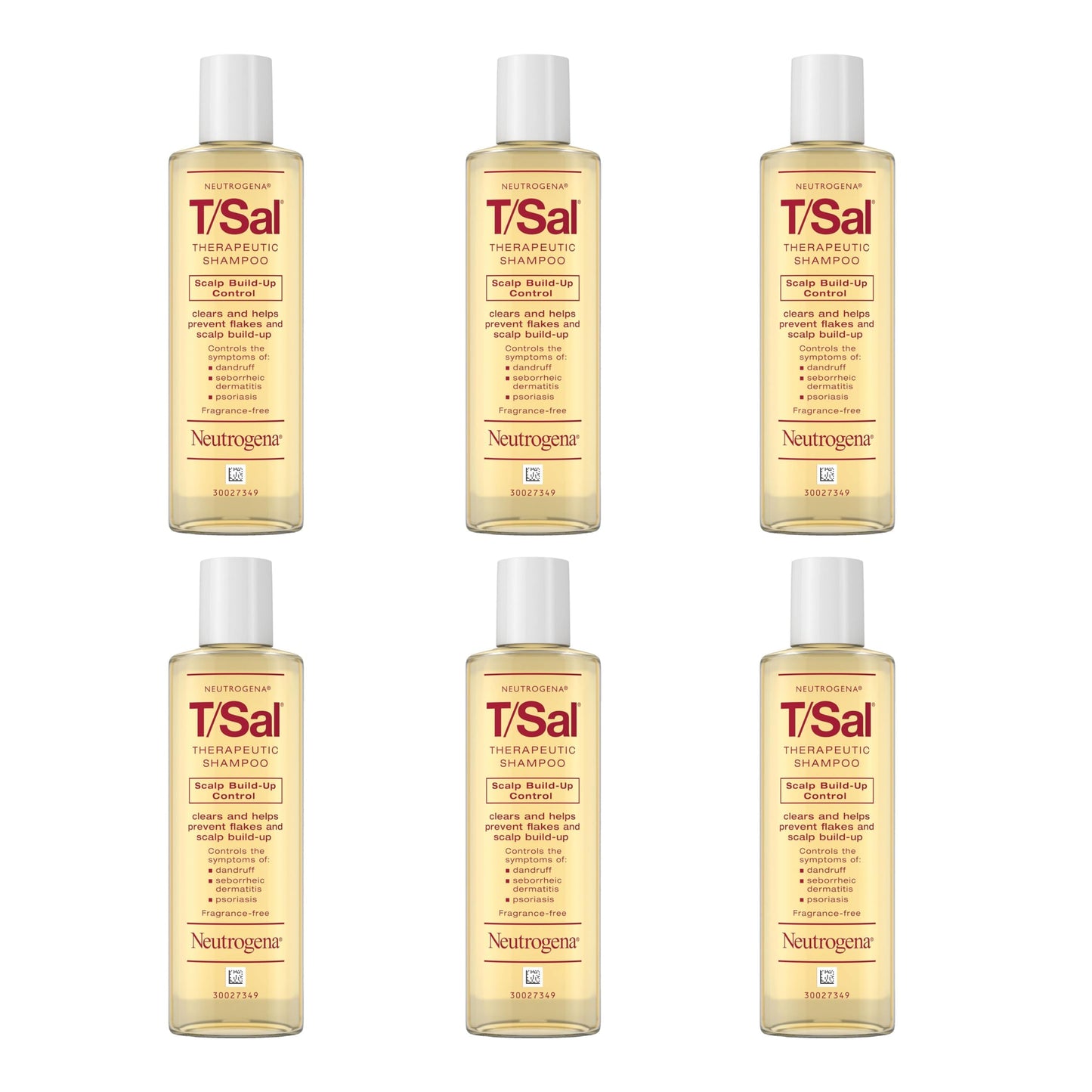 Neutrogena T/Sal Therapeutic Dandruff Shampoo, Scalp Build-Up Control, 3% Salicylic Acid,Psoriasis Treatment, Seborrheic Dermatitis Shampoo, Clears