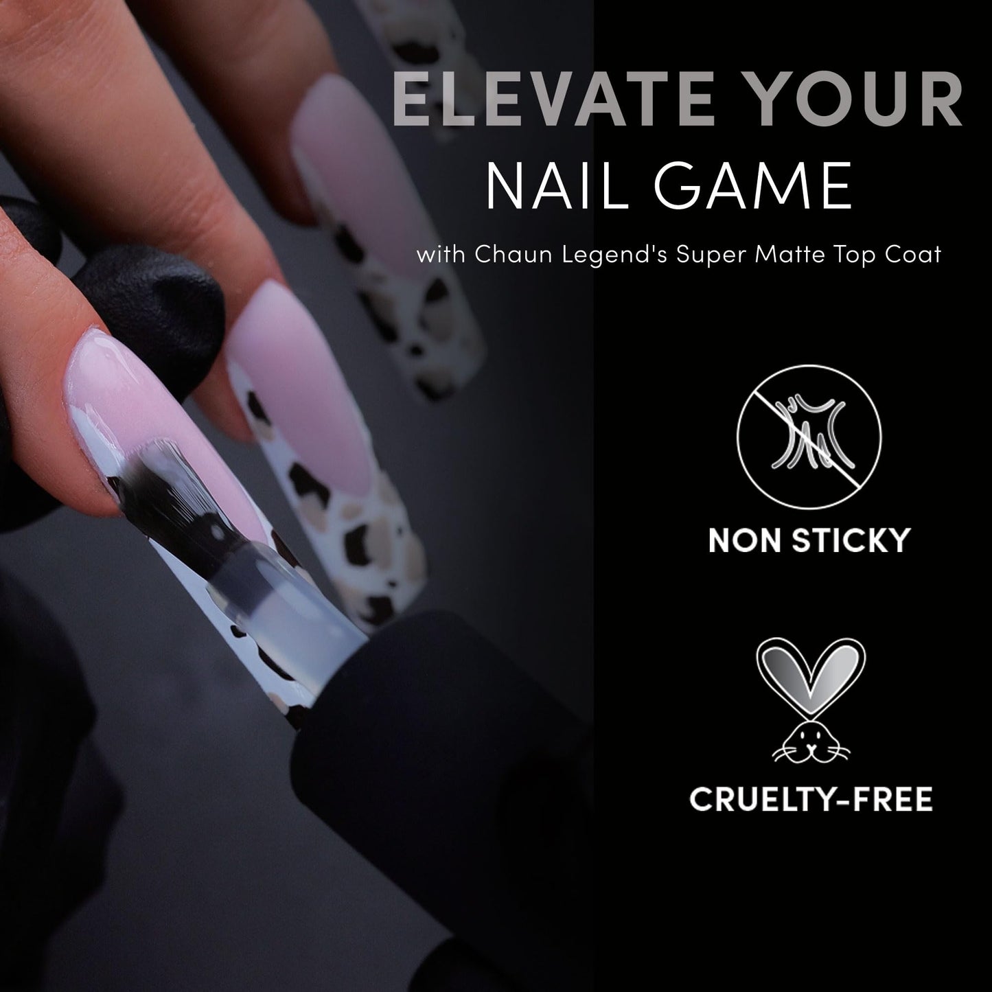 CHAUN LEGEND Velvet Matte Top Coat | Ultra Matte Finish, Non-Wipe Formula | 15 ml Beauty & Personal Care Chaun Legend Professional Nails