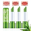 4PCS Aloe Vera Color Changing Lipstick,Temperature Color Change Lip Gloss Makeup Set,Waterproof Long Lasting Aloe Vera Tinted Lip Balm