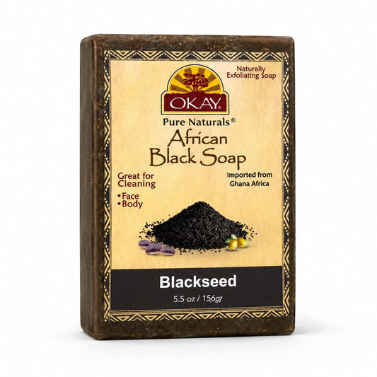 Okay | African Black Soap with Blackseed | For All Skin Types | Cleanses and Exfoliates | Nourishes and Heals | Free of Sulfate, Silicone & Paraben | Beauty & Personal Care OKAY