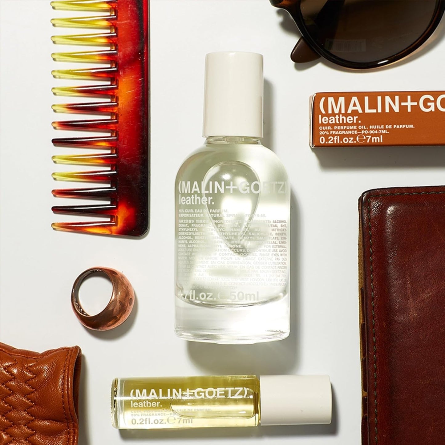 Malin + Goetz Leather Eau de Parfum, 1.7 Fl. Oz. - Men & Women's Perfume, Modern Fragrance, Rustic Wood Scented Perfume, Vintage Leather Scent, Vegan
