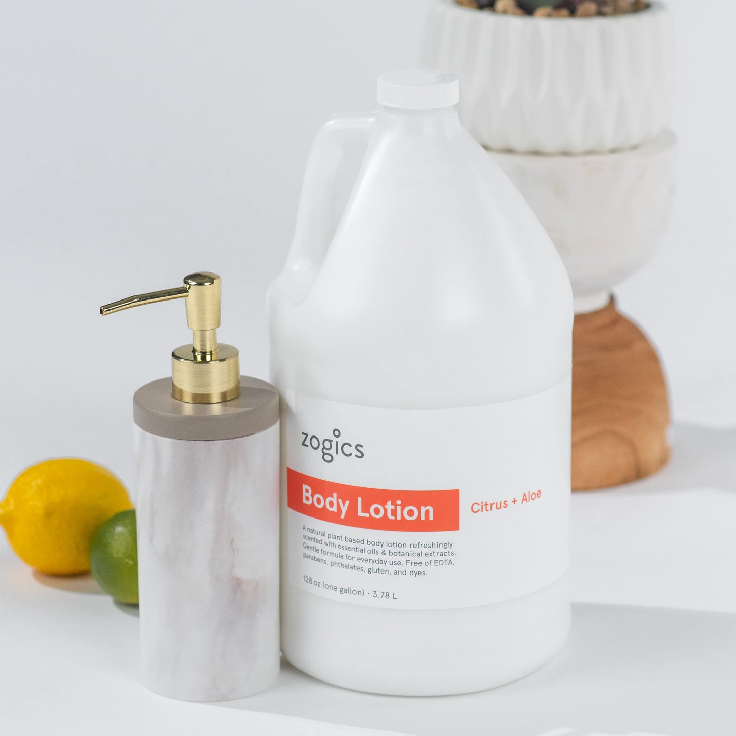 Zogics Moisturizing Body Lotion, Hydrating Body Lotion for Women and Men, Nourishing Formula Made with Essential Oils, Great for Refillable Lotion