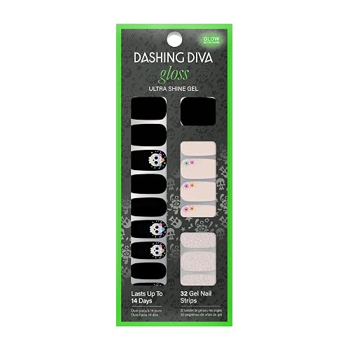 Dashing Diva Gloss Nail Strips - Sugarcoat It | UV Free, Chip Resistant, Long Lasting Gel Nail Stickers | Contains 32 Wraps, 1 Prep Pad, 1 File Beauty & Personal Care Dashing Diva
