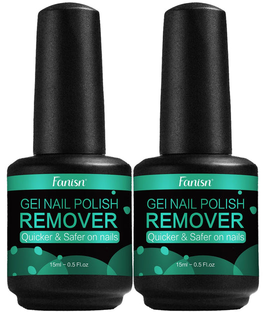 Gel Nail Polish Remover 2x15ml,3-5 Min Express Removal For Home DIY Beauty and Personal Care Fanisn Default Title