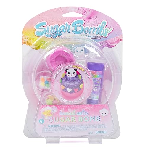 Sugar Bombs by Horizon Group USA, Design & Decorate Your Own Kawaii Themed Fizzing Bomb. Fizz in Bowl to Revel Hidden Surprise Gift. Embellish…