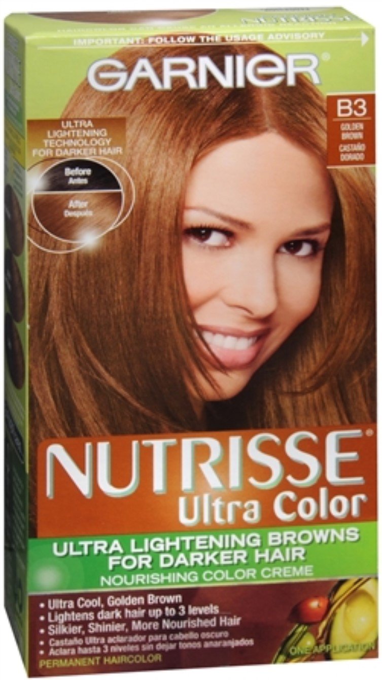 Garnier Nutrisse Haircolor Nutri-Browns - B3 Cafe Con Leche (Golden Brown) 1 Each (Pack of 9)