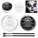 Halloween Black and White Face Body Paint with Setting Powder