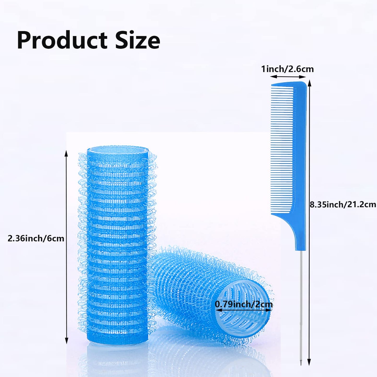 MOODKEY 18PCS Self Grip Small Hair Curlers Heatless Roller Hair Curlers Pro Salon Hairdressing Curler DIY Curly Hairstyle Hair Rollers Tools Rat Tail