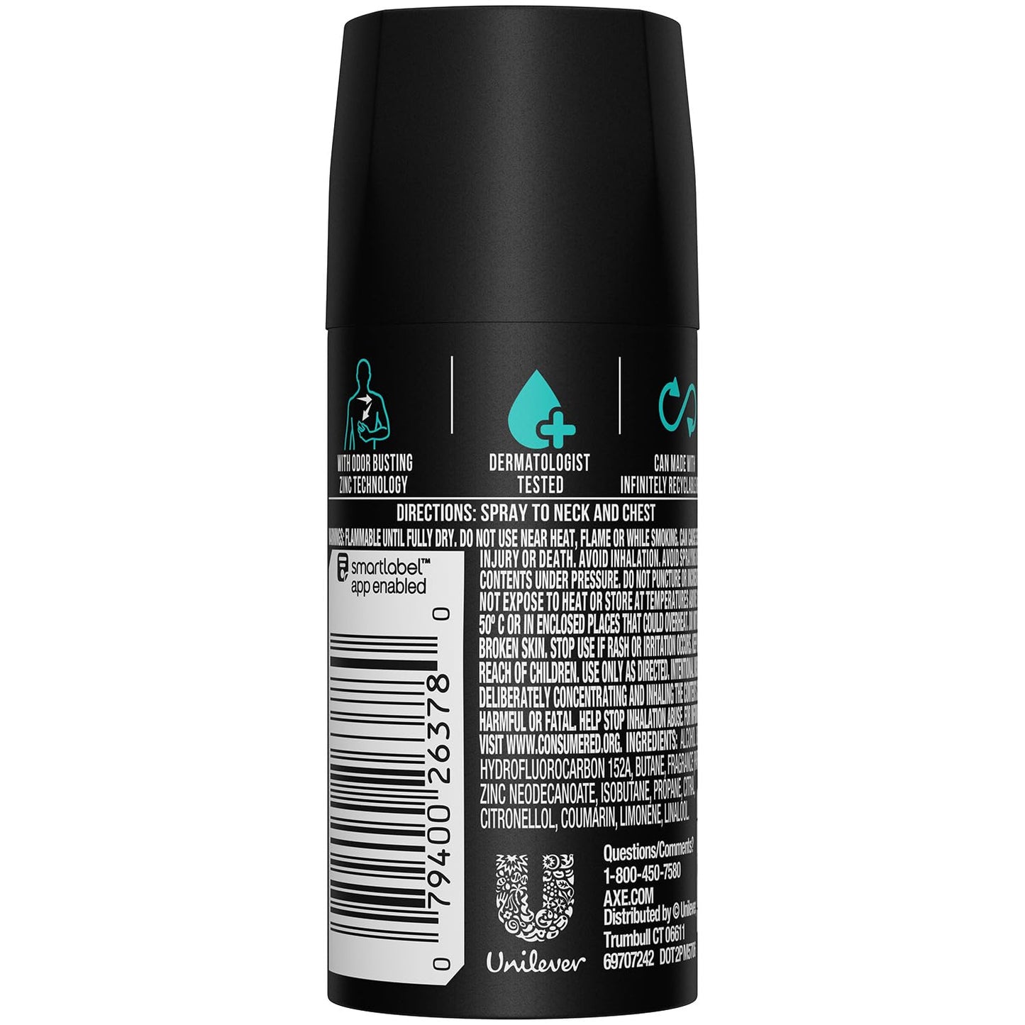 AXE Men Travel Deodorant, Aluminum-Free, Bodyspray, Apollo 6-Pack – 48H Anti-Sweat Protection, TSA-Approved Body Spray, 1 Oz Ea
