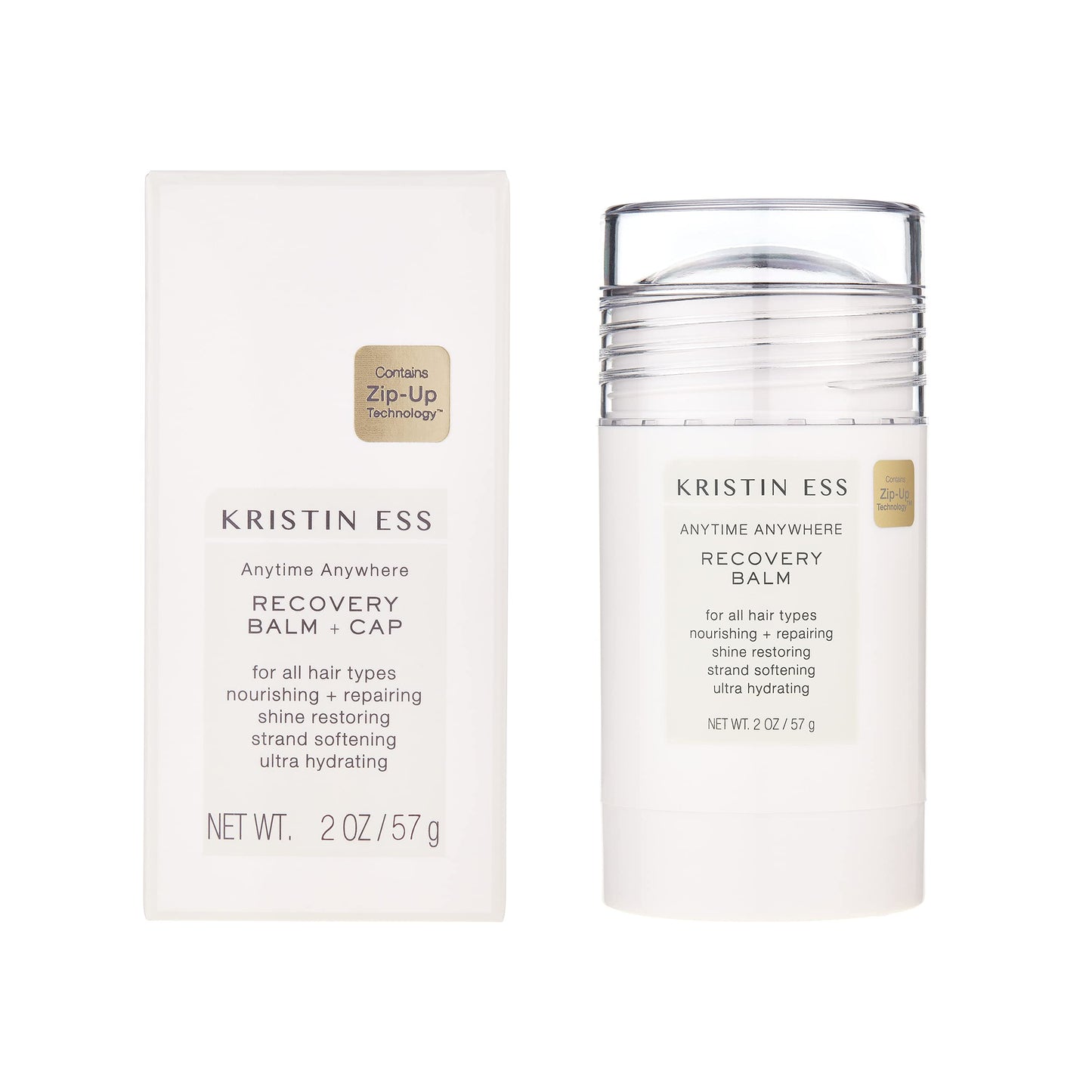 Kristin Ess Hair Recovery Balm Treatment for Damaged Hair + Slick Back Styles - Ponytails, Buns with Coconut and Castor Oils, Edge Control, Restores