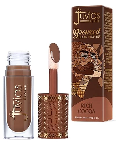 Juvia’s Place Bronzed Liquid Bronzer - Rich Cocoa - Liquid Bronzer for Face with Silky Blendable Texture - Buildable Coverage for Natural Contour
