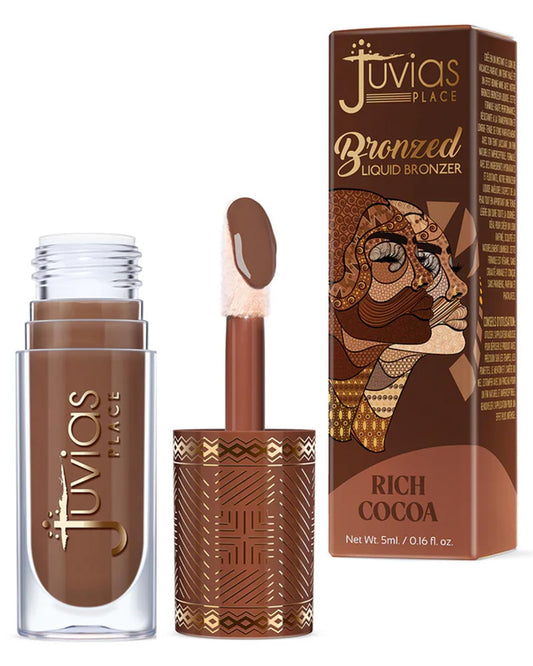 Juvia’s Place Bronzed Liquid Bronzer - Rich Cocoa - Liquid Bronzer for Face with Silky Blendable Texture - Buildable Coverage for Natural Contour
