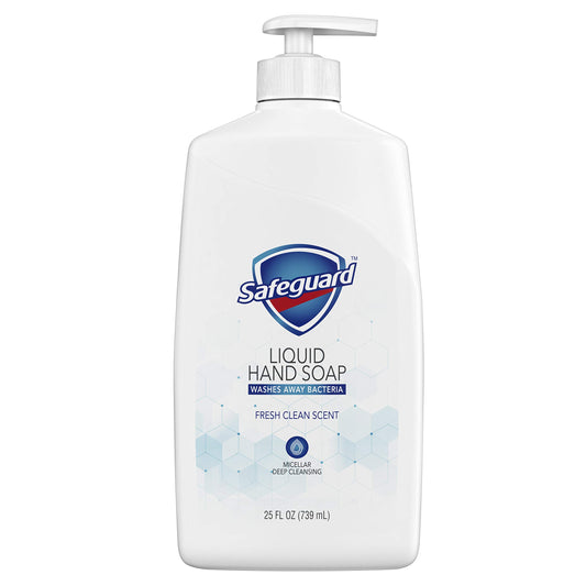 Safeguard Liquid Hand Soap, Micellar Deep Cleansing, Fresh Clean Scent | Washes Away Bacteria - 25 Ounce Bottle (Pack of 1) Beauty & Personal Care Safeguard