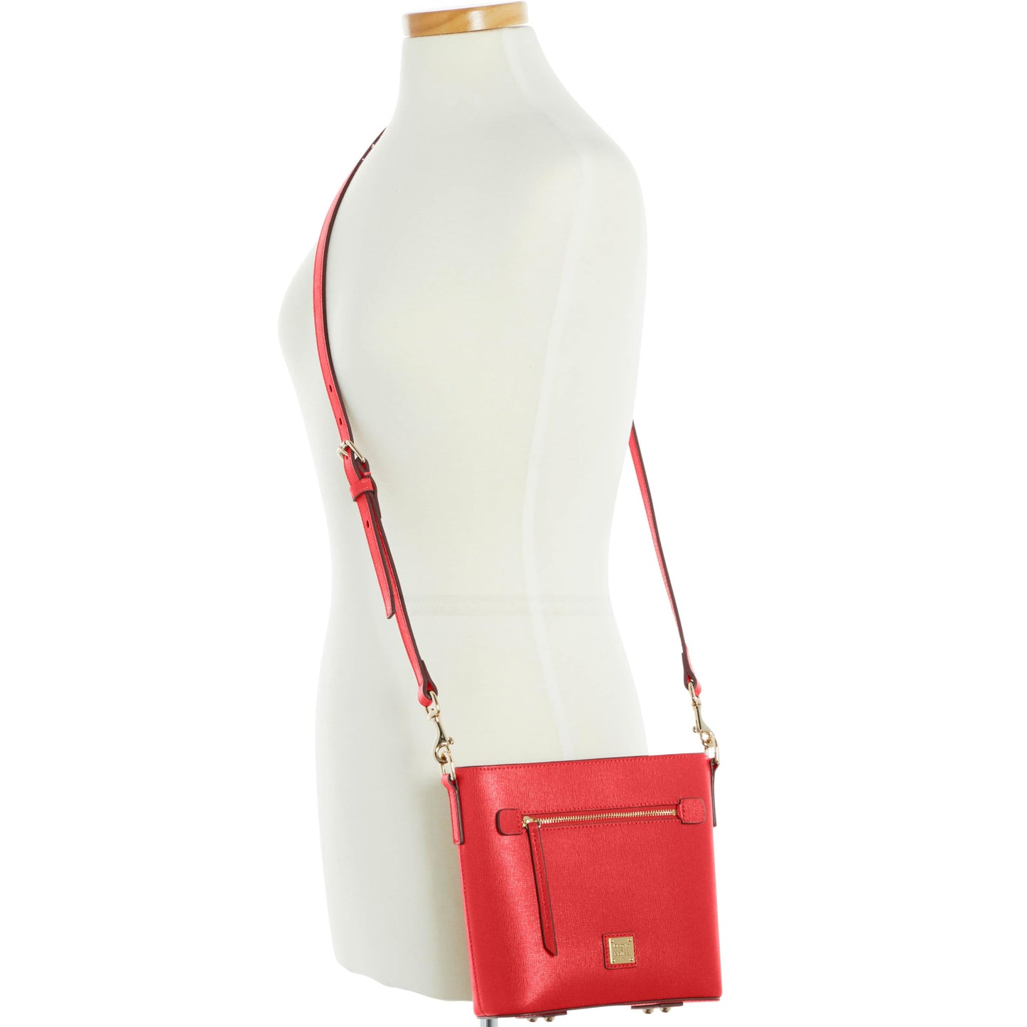 Dooney & Bourke Handbags for Women, Saffiano Leather Small Crossbody Bags for Women - Red