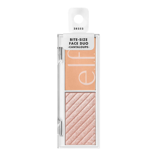 e.l.f. Cosmetics Bite-Size Face Duo, Highlighter, Bronzer & Blush Palette, Highly Pigmented, Lychee, 0.049 Oz (1.4g), 0.049 ounces