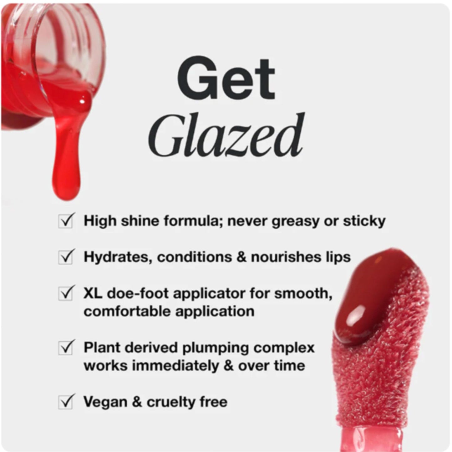 Innbeauty Project Glaze Lip Oil Cookie, Hydrating Vegan Lip Oil Gloss Hybrid, 0.2 OZ