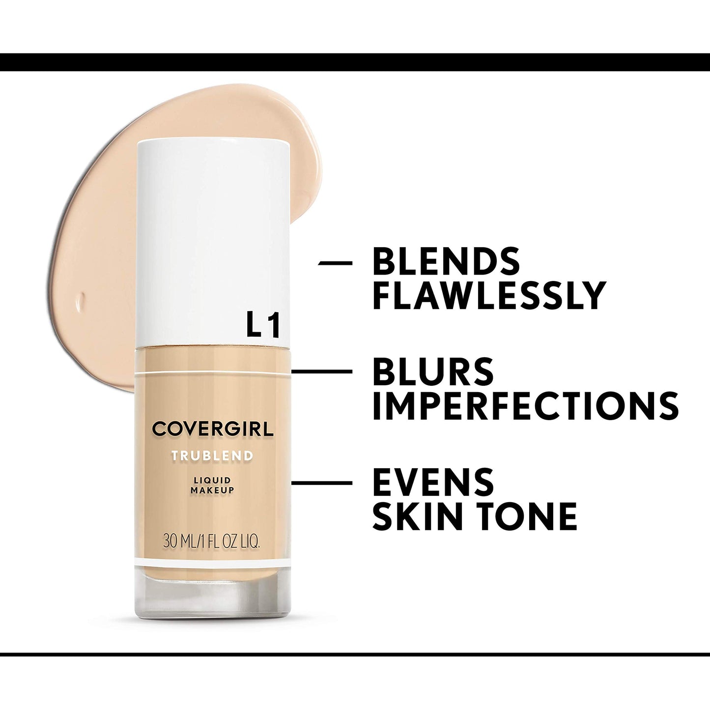 COVERGIRL truBlend Liquid Foundation Makeup Tawny D5, 1 oz (packaging may vary)