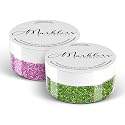 MARBLERS Twinkle Face & Body Glitter Duo [Holo Green Apple & Bubblegum] 0.36oz (10g) | Non-Toxic | Cruelty-Free | Eyeshadow, Nail Polish, Nail Art |