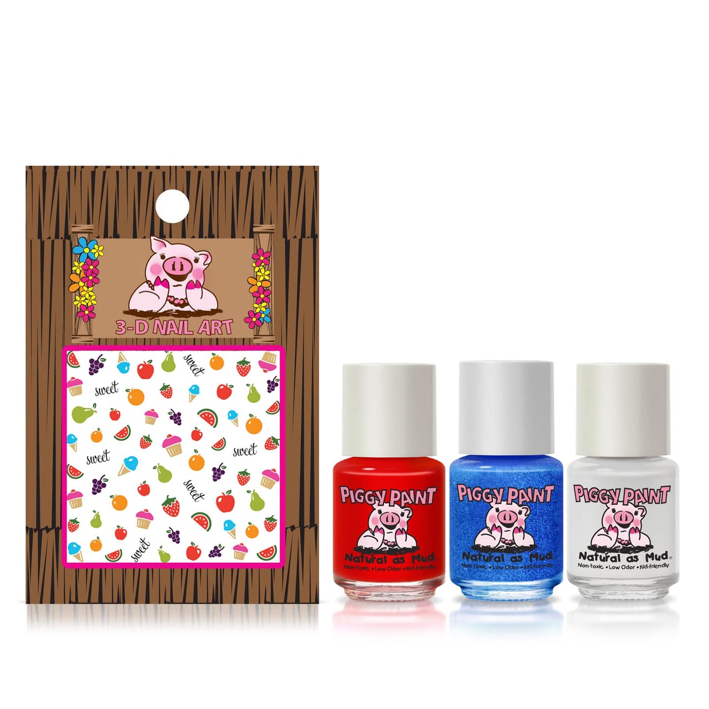 PIGGY PAINT 100% Non-toxic Girls Nail Polish - Safe, Chemical Free Low Odor for Kids, U.S. of YAY!