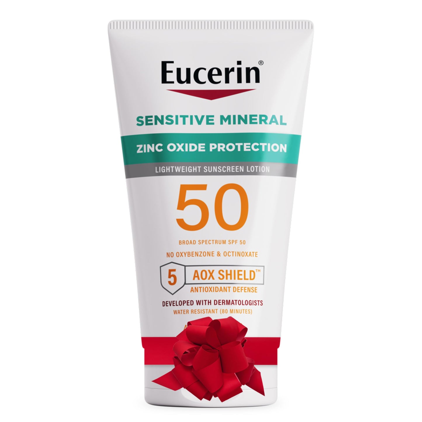 Eucerin Sun Sensitive Mineral Sunscreen Lotion SPF 50 with Zinc Oxide Protection, Hypoallergenic Sunscreen for Sensitive Skin, Oxybenzone