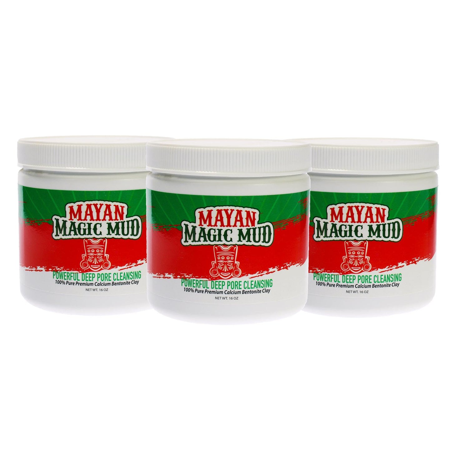 Mayan Magic Mud- Premium Indian Healing Clay- Powerful Deep Pore Cleansing Facial and Body Mask- 100% Pure Calcium Bentonite Clay- Treat Acne
