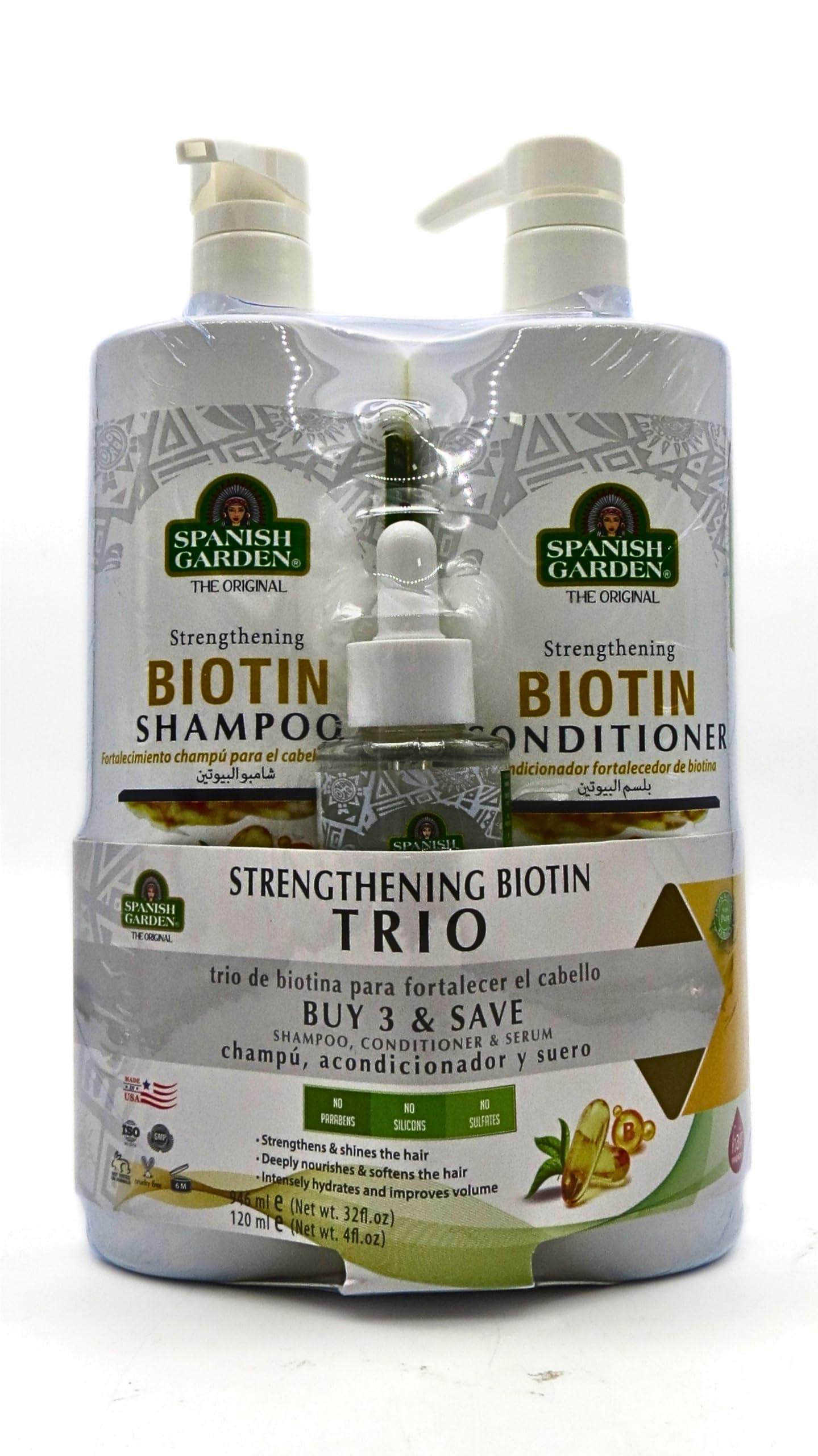 Spanish Garden | Strengthening Biotin Shampoo & Conditioner & Hair Oil Set
