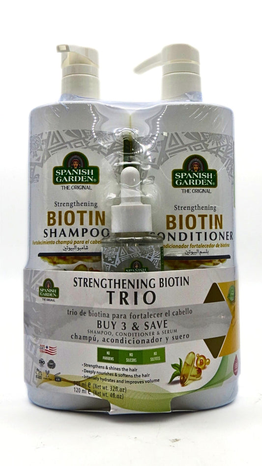 Spanish Garden | Strengthening Biotin Shampoo & Conditioner & Hair Oil Set