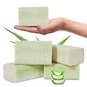 Australian Botanical Soap Aloe Vera with Green Tea Extract - Triple Milled 6.6 oz Bar Soap with Shea Butter, Face Hand & Body Bars, 4 Pack