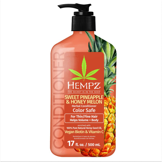 Hempz Biotin Conditioner - Sweet Pineapple & Honey Melon - For Thin/Fine Hair Growth & Strengthening of Dry, Damaged and Color Treated Hair Beauty & Personal Care Hempz