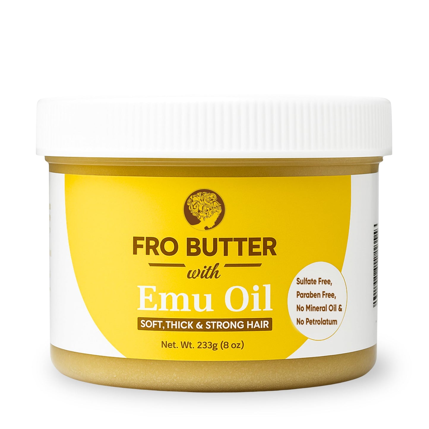 Fro Butter Emu Oil Hair Moisturizer for Black Women & Men | 4C Hair Products | Natural Hair Growth | Organic Ingredients | For Healthier, Stronger