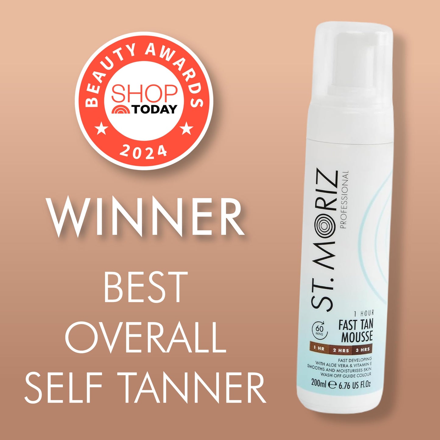 St Moriz Professional 1 Hour Fast Self Tanner Mousse, Light to Dark - Instant, Express Self Tanner Foam for a Golden, Natural Looking Fake Tan Beauty and Personal Care ST. MORIZ