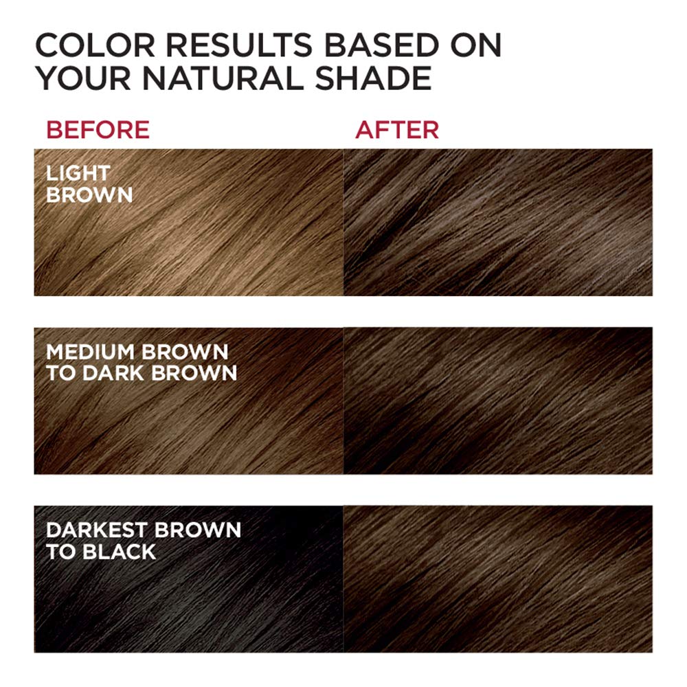 L'Oreal Paris Excellence Creme Permanent Hair Color, 4 Dark Brown (Pack of 3)