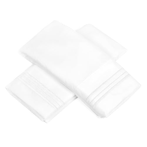 Sweet Home Collection 1500 Series Egyptian Quality Deep Pocket Pillowcase, Standard, White